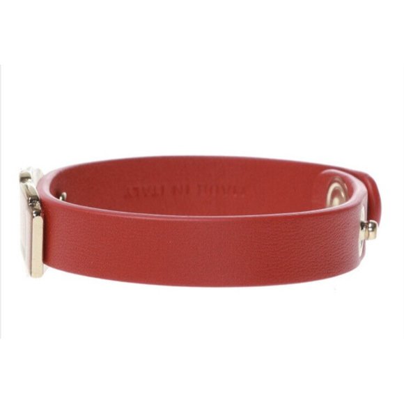 Ferragamo Red Leather  FERRAGAMO BRACELET WITH LOGO New In Box - Picture 3 of 12